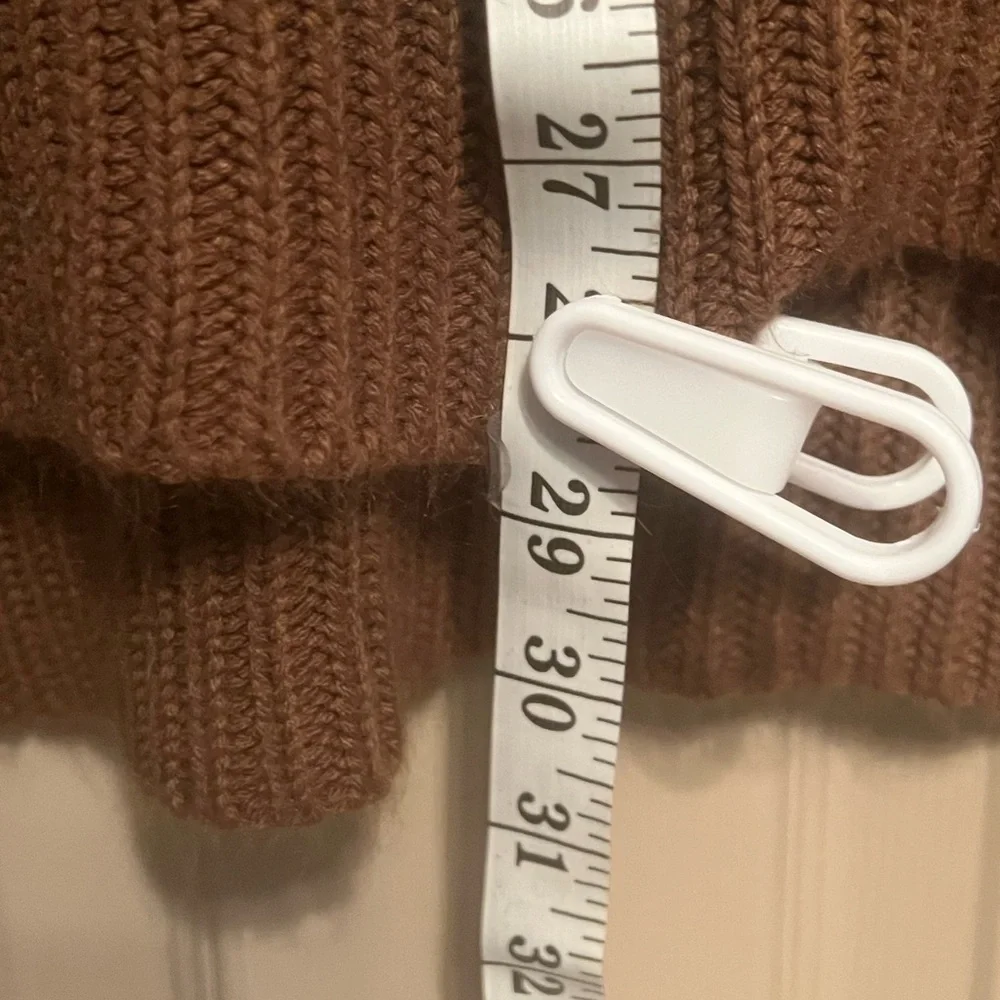 Zenana Textured Brown Sweater